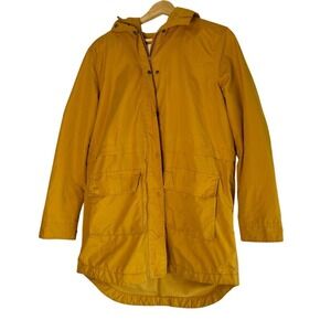 Old Navy Women's Hooded Anorak Rain Jacket Mustard Yellow Size S‎